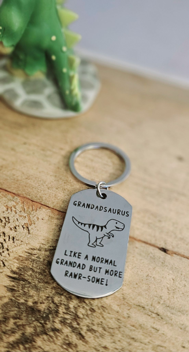 Grandadsaurus Keyring