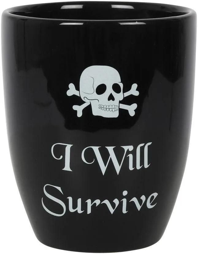 Gothic Garden Plant Pot "I will survive"