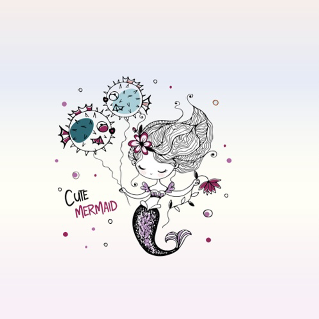 Jersey Panel 30x30 Merrjungfrau