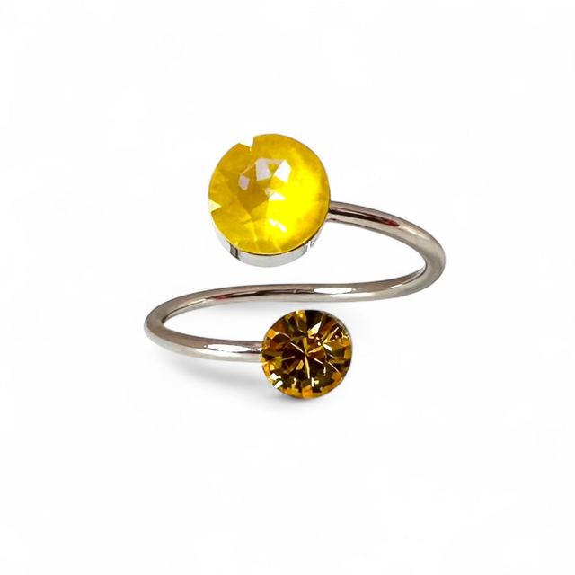 Ring DUO SMALL Sunshinemix, Gelb