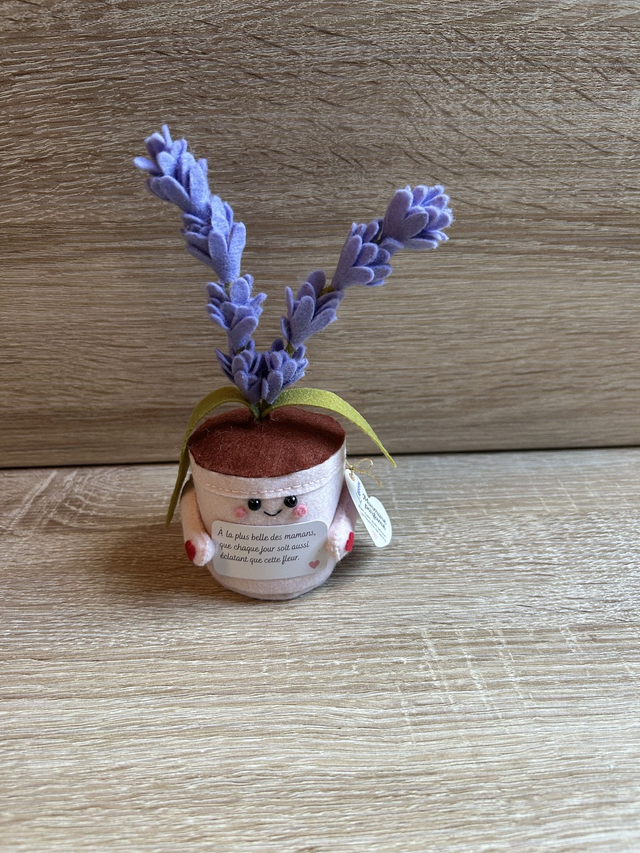 Pot "Murmure Parfurmé" - Déco feutrine fait main 