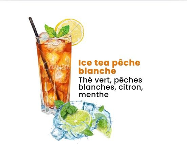 Ice tea pêche blanche