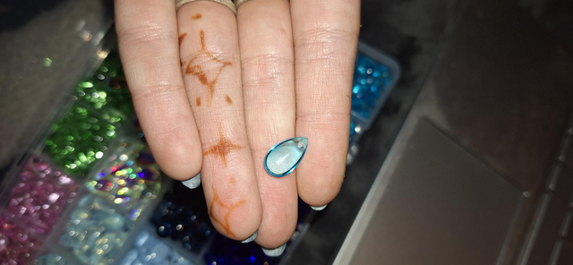 Glass gems bright blue Translucent 