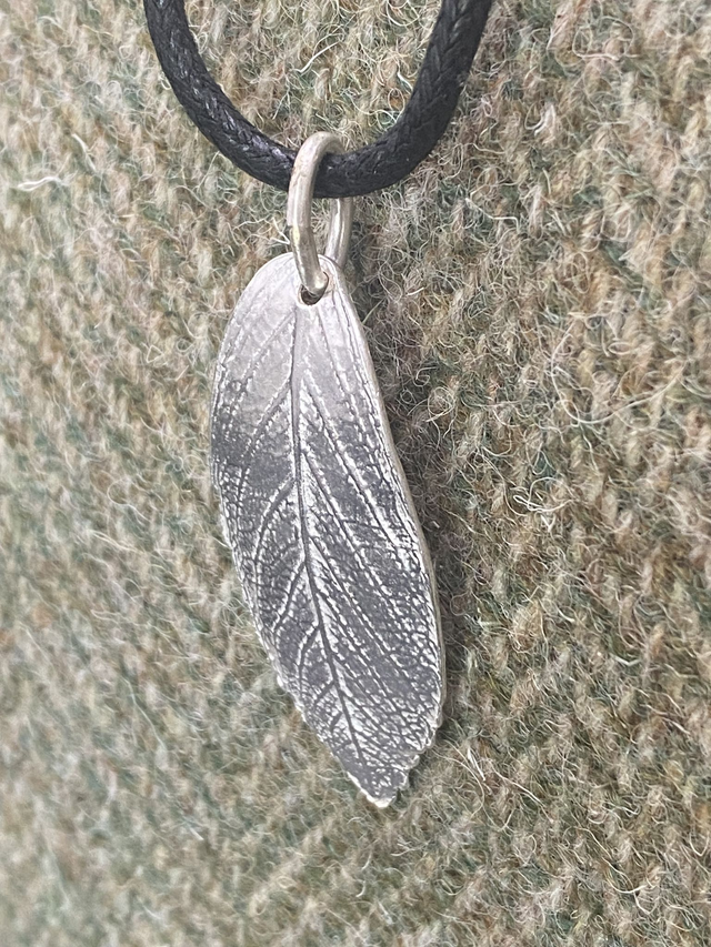 Fine Silver Leaf on waxed cord