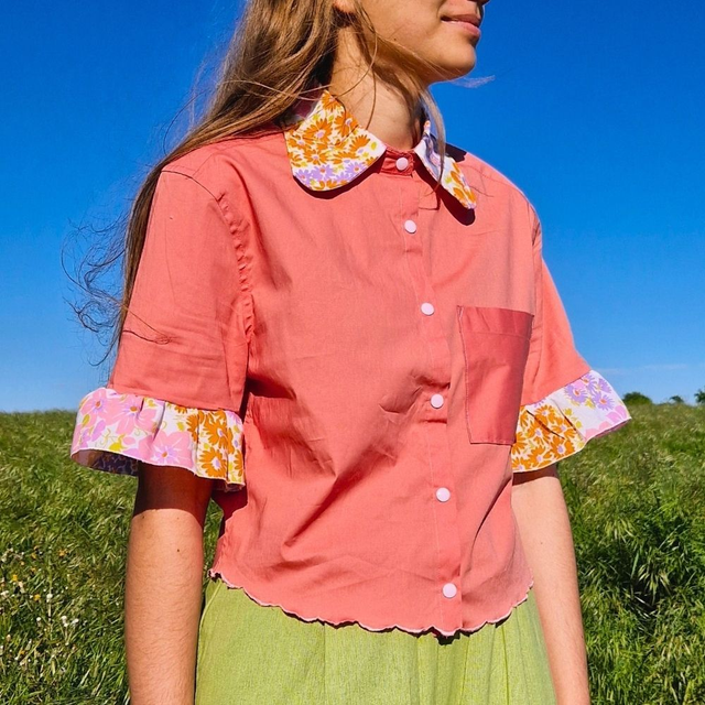 Chemise upcyclée Éléonore – Taille S