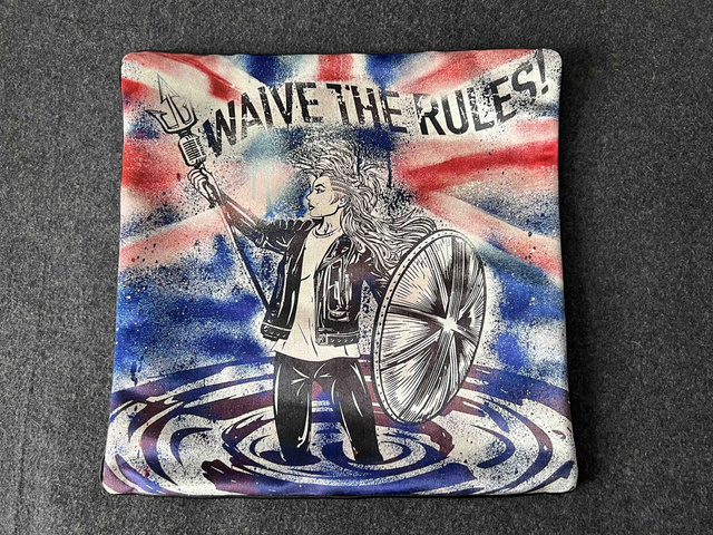 BRITANNIA ROCKS! - Pop Art cushion cover by Henry Chebaane