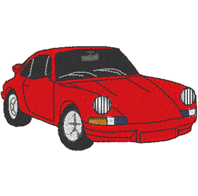 fichier broderie voiture 964 - 1 Taille / 12 Formats