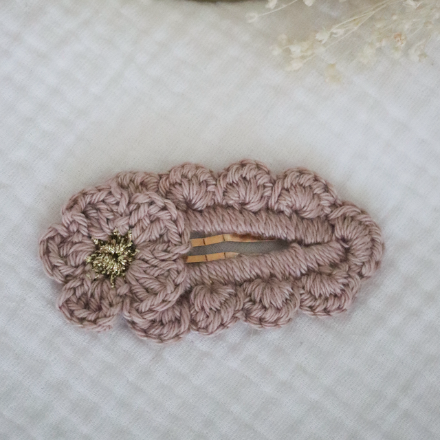 Barrette Léa bois de rose 