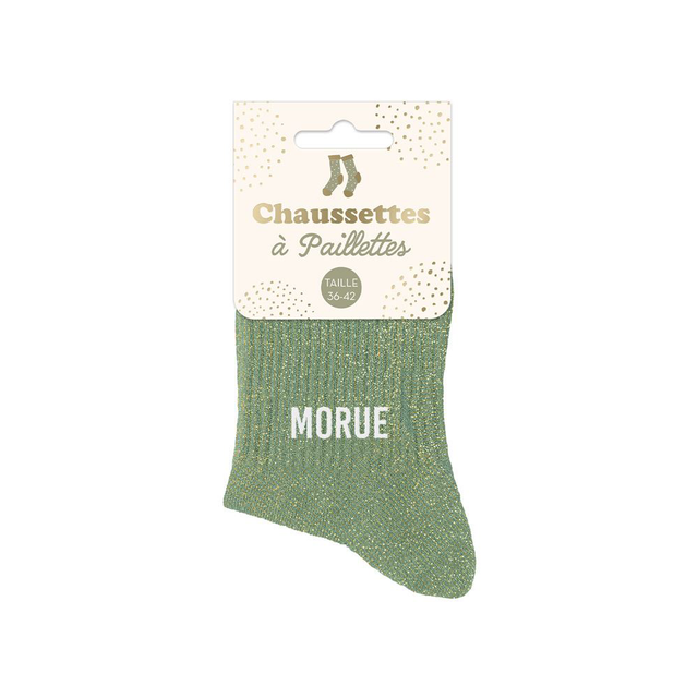Chaussette à paillettes Morue
