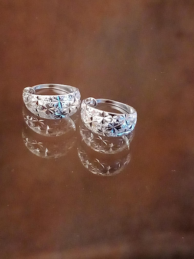 Boucles d'oreilles créoles argent 925/1000.