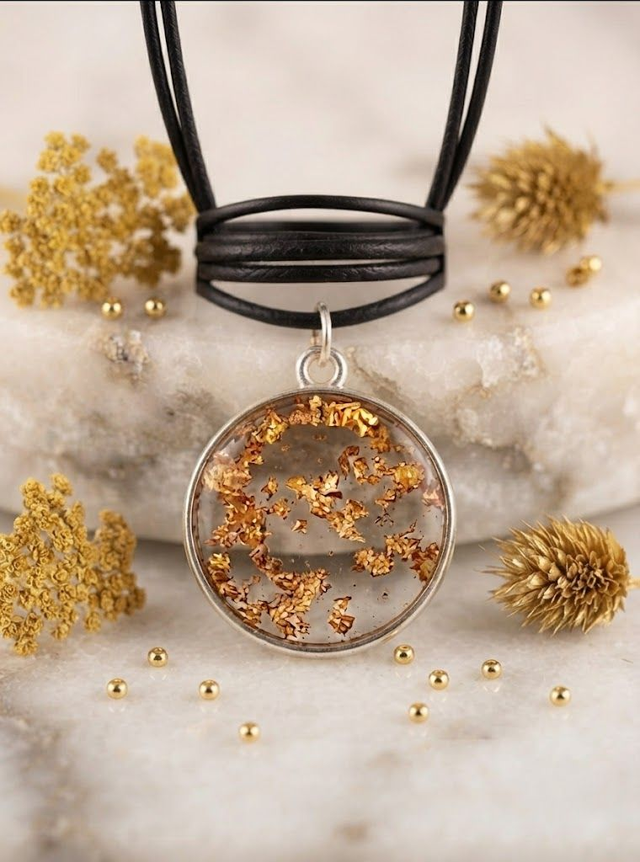 Collier paillète d'argent
