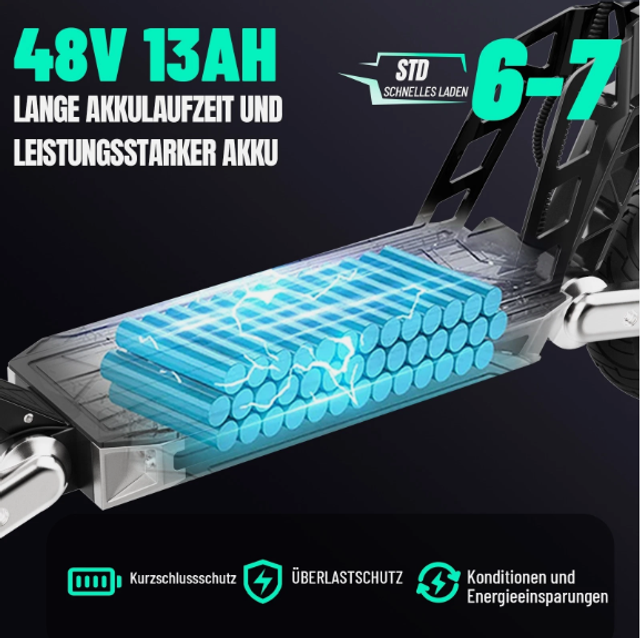 Trottinette électrique G2, moteur 500W, batterie 48V 13Ah, capacité de charge 150kg