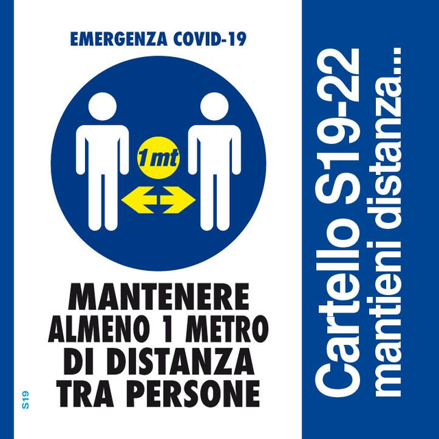 S19-Distanza 1 mt (Covid-19)