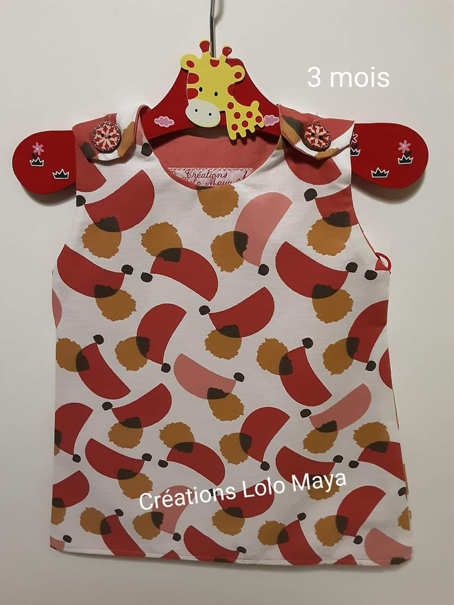 Robe bébé 3M "Oranges" et son béguin assorti