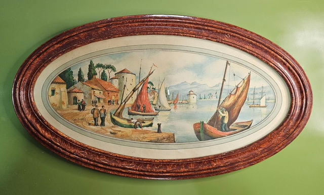 Ancienne chromolithographie signée Geo Dunoy
