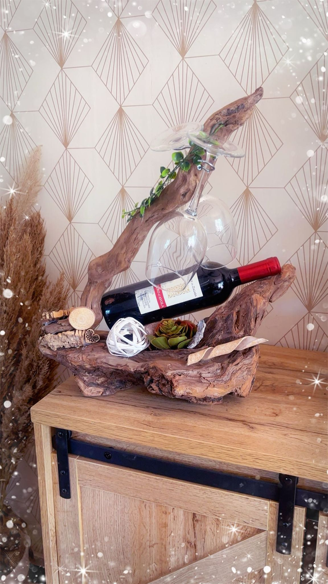 Support verre et bouteille