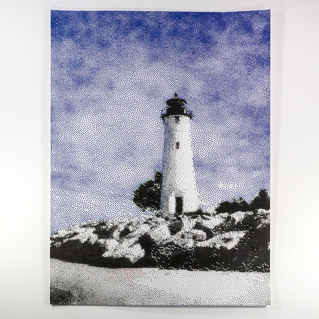 Crisp Point Lighthouse A4 Pen Plot