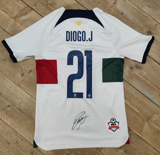 Gesigneerd Origineel Portugal Shirt Diogo Jota

