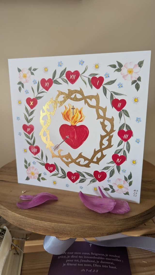 Carte garde d&#039;honneur du Sacré -Coeur 