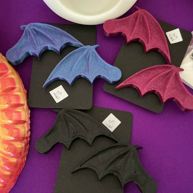 Bat wing hair clips