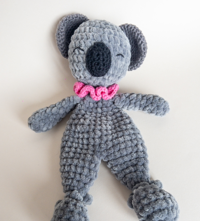 Doudou snuggler koala - collerette rose