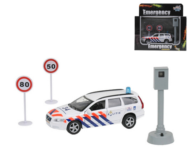 Speelgoed auto - Politie auto en flitspaal