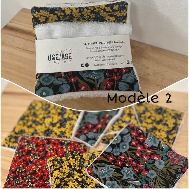 Semainier de lingettes démaquillantes – édition colorée & toute douce