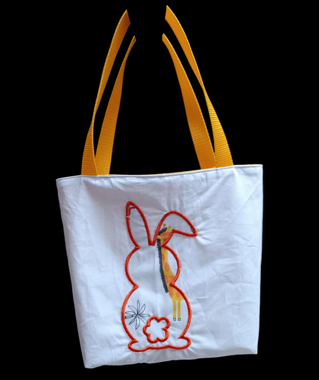 Sac Pâques lapin orange 