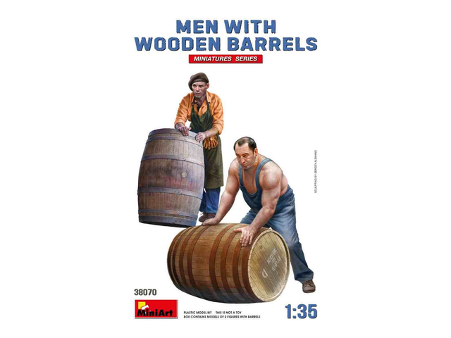 Hommes avec des tonneaux en bois - miniart 38070 1/35