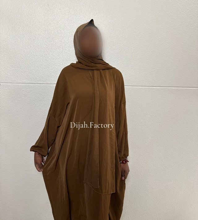 Abaya voile intégré CAMEL
