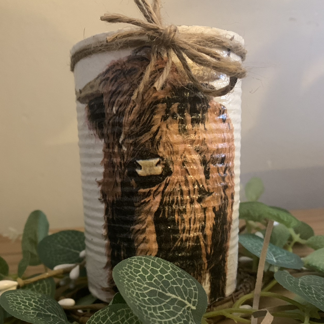 Brown Highland cow tin can candle (available in all fragrances)🐮💫