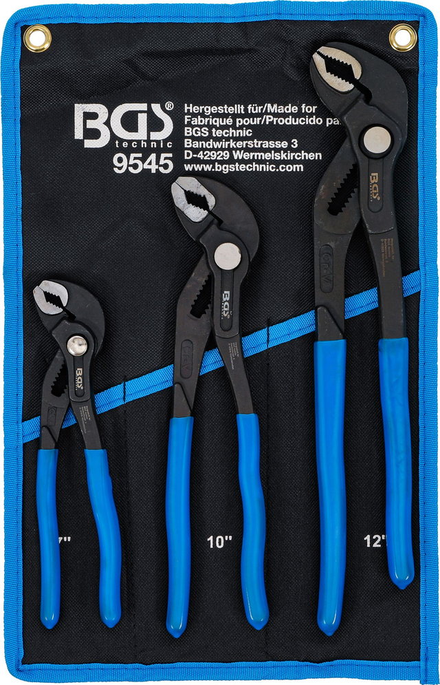 Jeu de pinces multiprise | avec blocage | 175 / 240 / 300 mm | 3 pièces