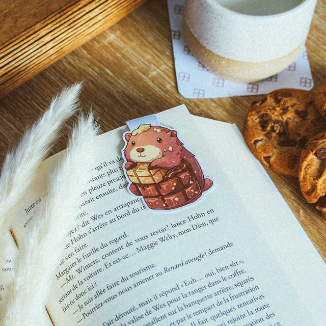 03 - Marque-Pages Magnétique - Marmotte Chocolat