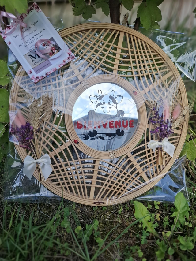 Miroir bienvenue vache