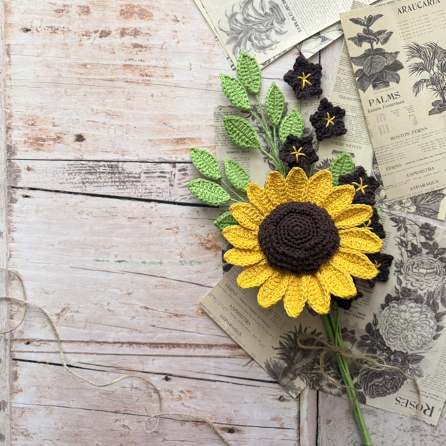 Bouquet tournesol et fleurs de cerisier