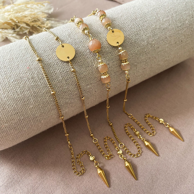 Bracelet pendule doré