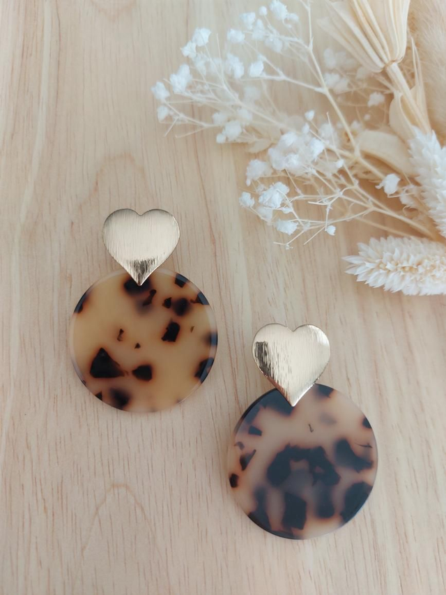 Boucles d'oreilles Eléna - beige