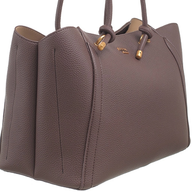 Brown Knot Handle Shoulder Bag