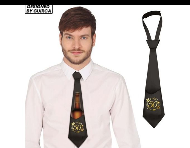 party , 16209  CRAVATTA 50 ANNI porta bicchiere 