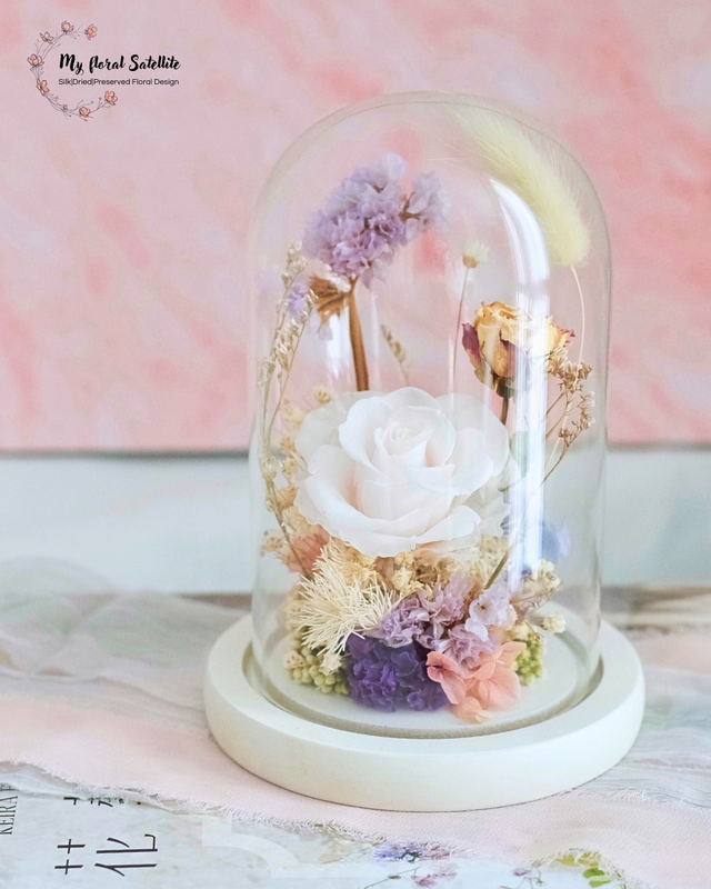 Blush Whisper Garden | Garden in Glass | Preserved Bloom Arrangement