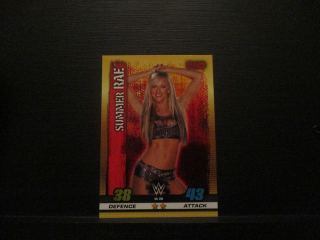 Summer Rae - Raw Slam Attax 10th Edition Original Trading Card #130