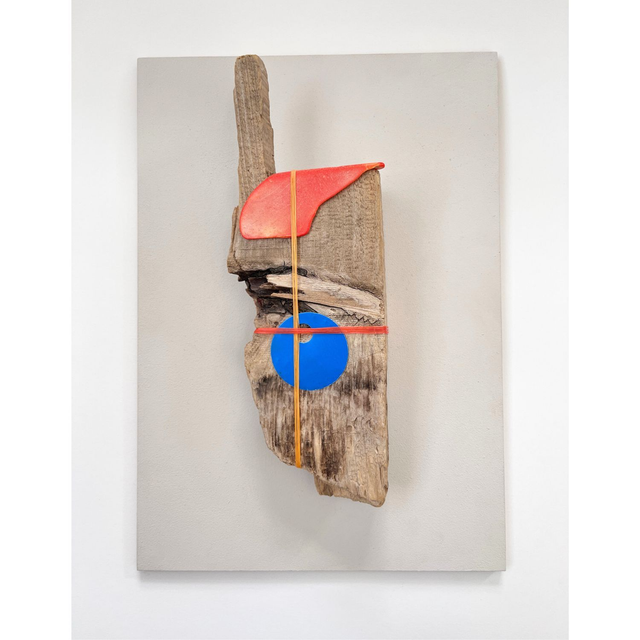 Blue Crossing - 3D abstract wall sculpture