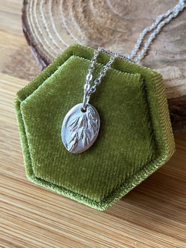 Collier en argent - petite graminée – pièce unique