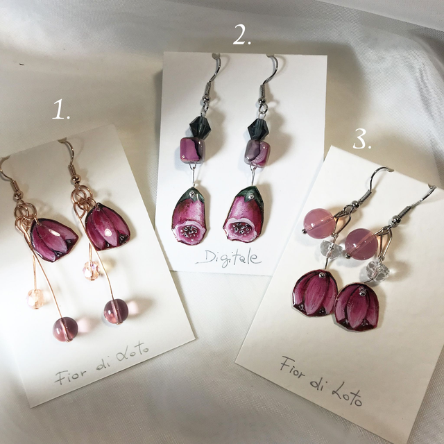 Orecchini Fior di Loto e Digitale