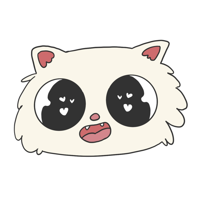 Original Art Sticker | White Cat