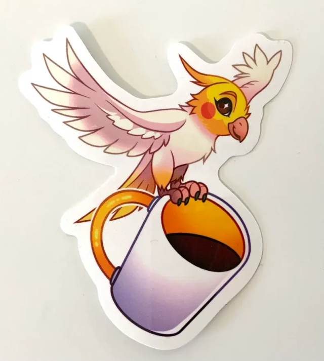 Bird Mug Sticker