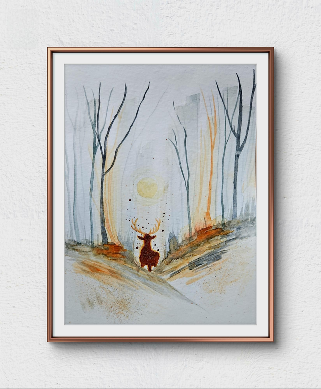 Aurore et cerf
