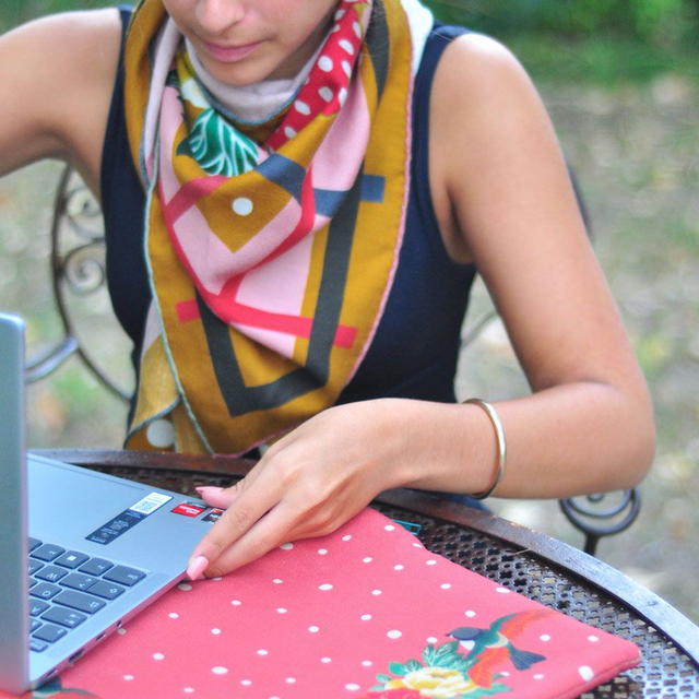 Housse Ordinateur 13 pouces - Terracotta - Lin et Coton