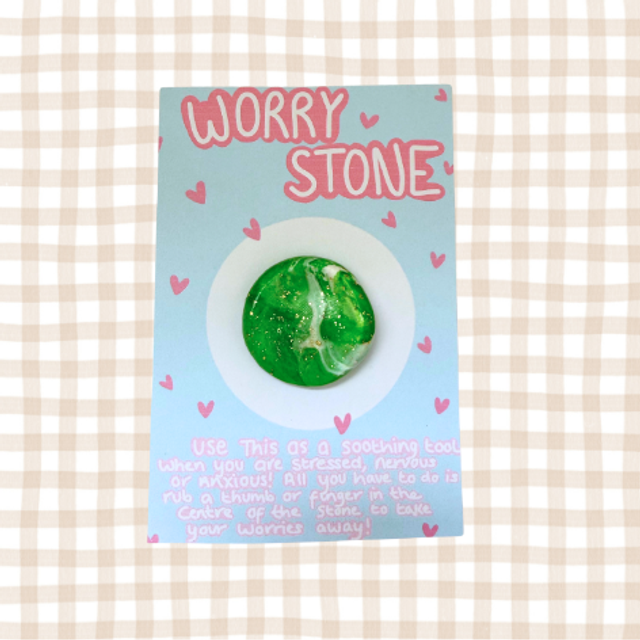 Green Marble Worry Stone