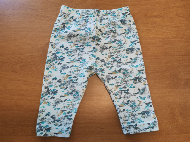 Legging fleuri bleu en 6 mois